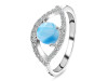 Larimar & White Topaz Ring LAR-RDR-2190.
