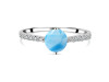 Larimar & White Topaz Ring LAR-RDR-220.