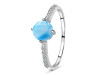 Larimar & White Topaz Ring LAR-RDR-220.