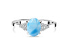 Larimar & White Topaz Ring LAR-RDR-224.