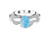 Larimar & White Topaz Ring LAR-RDR-2267.