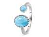 Larimar & White Topaz Ring LAR-RDR-229.