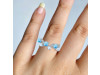 Larimar & Moonstone & White Topaz Ring LAR-RDR-4006.