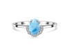 Larimar & White Topaz Ring LAR-RR-170.