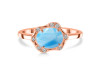 Larimar & White Topaz Ring LAR-RR-342.
