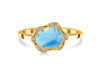 Larimar & White Topaz Ring LAR-RR-342.