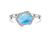 Larimar & White Topaz Ring LAR-RR-342.
