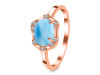 Larimar & White Topaz Ring LAR-RR-342.