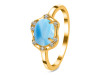 Larimar & White Topaz Ring LAR-RR-342.