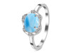 Larimar & White Topaz Ring LAR-RR-342.
