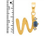Labradorite & White Topaz Alphabet W Pendant LBD-RDA-23.