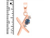 Labradorite & White Topaz Alphabet X Pendant LBD-RDA-24.