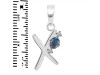 Labradorite & White Topaz Alphabet X Pendant LBD-RDA-24.
