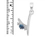 Labradorite & White Topaz Alphabet Y Pendant LBD-RDA-25.