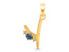 Labradorite & White Topaz Alphabet Y Pendant LBD-RDA-25.