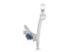 Labradorite & White Topaz Alphabet Y Pendant LBD-RDA-25.