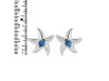Labradorite Star Fish Stud Earring LBD-RUE-1.