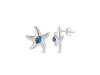 Labradorite Star Fish Stud Earring LBD-RUE-1.