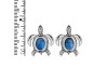 Labradorite Turtle Stud Earring LBD-RUE-4.