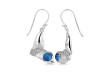 Labradorite & White Topaz Whale Tail Earring LBD-RUE-10.