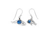 Labradorite & White Topaz Shark Earring LBD-RUE-13.