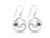 Labradorite & White Topaz Dolphin & Waves Earring LBD-RUE-20.