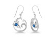 Labradorite & White Topaz Dolphin & Waves Earring LBD-RUE-20.