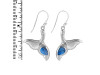 Labradorite & White Topaz Whale Tail Earring LBD-RUE-30.
