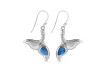 Labradorite & White Topaz Whale Tail Earring LBD-RUE-30.