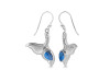 Labradorite & White Topaz Whale Tail Earring LBD-RUE-30.
