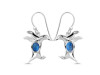 Labradorite & White Topaz Penguin Earring LBD-RUE-40.