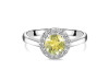 Lemon Quartz & White Topaz Ring LEM-RDR-1768.