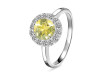 Lemon Quartz & White Topaz Ring LEM-RDR-1768.