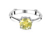 Lemon Quartz & White Topaz Ring LEM-RDR-1786.