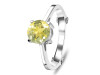 Lemon Quartz & White Topaz Ring LEM-RDR-1786.
