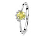 Lemon Quartz & White Topaz Ring LEM-RDR-1942.