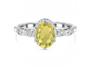 Lemon Quartz & White Topaz Ring LEM-RDR-2182.
