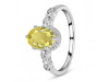 Lemon Quartz & White Topaz Ring LEM-RDR-2182.