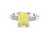 Lemon Quartz & White Topaz Ring LEM-RDR-2215.