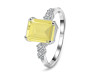 Lemon Quartz & White Topaz Ring LEM-RDR-2215.