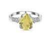 Lemon Quartz & White Topaz Ring LEM-RDR-2216.