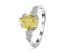 Lemon Quartz & White Topaz Ring LEM-RDR-2216.