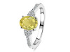 Lemon Quartz & White Topaz Ring LEM-RDR-2219.