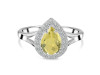 Lemon Quartz & White Topaz Ring LEM-RDR-2253.