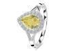 Lemon Quartz & White Topaz Ring LEM-RDR-2253.