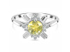 Lemon Quartz & White Topaz Ring LEM-RDR-2264.
