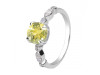 Lemon Quartz & White Topaz Ring LEM-RDR-2269.