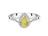 Lemon Quartz & White Topaz Ring LEM-RDR-2271.