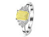 Lemon Quartz & White Topaz Ring LEM-RDR-2272.