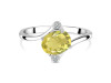 Lemon Quartz & White Topaz Ring LEM-RDR-3264.